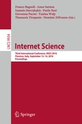 Cover: Internet Science - Springer