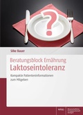 Cover: Beratungsblock Ern&auml;hrung: Laktoseintoleranz - Wissenschaftliche Verlagsgesellschaft