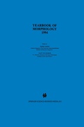Cover: Yearbook of Morphology 1994 - Springer