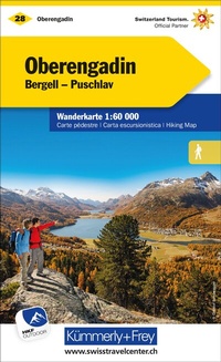 Abbildung von: Kümmerly+Frey Wanderkarte 28 Oberengadin 1:60.000 - Hallwag Kümmerly+Frey