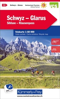Abbildung von: Kümmerly+Frey Velokarte 12 Schwyz, Glarus 1:60.000 - Hallwag Kümmerly+Frey