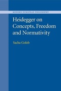 Cover: Heidegger on Concepts, Freedom and Normativity - Cambridge University Press