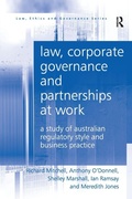 Cover: Law, Corporate Governance and Partnerships at Work - Routledge
