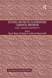 Enlarge image Cover: Discourse and Practice in International Commercial Arbitration - Routledge