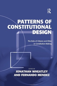 Enlarge image Cover: Patterns of Constitutional Design - Routledge