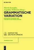 Cover: Grammatische Variation - De Gruyter Mouton