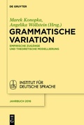 Cover: Grammatische Variation - De Gruyter