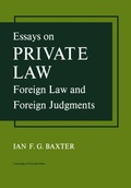 Bild: Essays on Private Law - University of Toronto Press