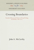 Cover: Crossing Boundaries - University of Pennsylvania Press