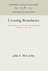 Enlarge image Cover: Crossing Boundaries - University of Pennsylvania Press