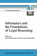 Cover: Informatics and the Foundations of Legal Reasoning - Kluwer Academic Publishers