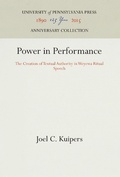 Cover: Power in Performance - University of Pennsylvania Press