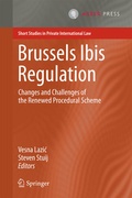 Cover: Brussels Ibis Regulation - T.M.C. Asser Press