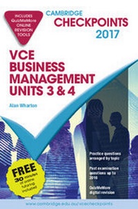 Abbildung von: Cambridge Checkpoints VCE Business Management Units 3 and 4 2017 and Quiz Me More - Cambridge University Press