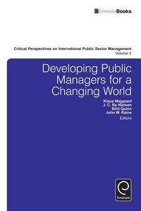 Enlarge image Cover: Developing Public Managers for a Changing World - Emerald Publishing Limited