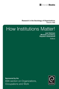 Enlarge image Cover: How Institutions Matter! - Emerald Publishing Limited