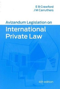Abbildung von: Avizandum Legislation on International Private Law - Avizandum Publishing Ltd