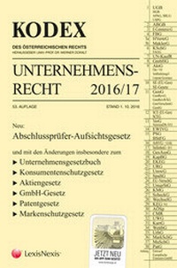 Abbildung von: KODEX Unternehmensrecht 2016/17 - LexisNexis ARD ORAC