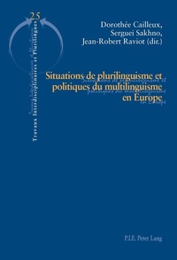 Abbildung von: Situations de plurilinguisme et politiques du multilinguisme en Europe - Peter Lang Verlag