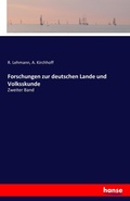 Cover: Forschungen zur deutschen Lande und Volksskunde - Hansebooks