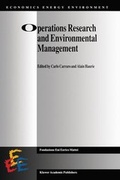 Cover: Operations Research and Environmental Management - Kluwer Academic Publishers