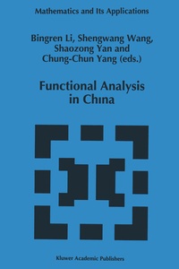 Enlarge image Cover: Functional Analysis in China - Kluwer Academic Publishers
