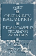 Cover: The Quest for Christian Unity, Peace, and Purity in Thomas Campbell's Declaration and Address - Scarecrow Press