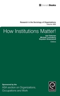 Cover: How Institutions Matter! - Emerald Group Publishing Limited