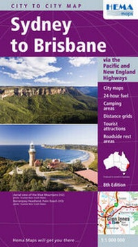 Abbildung von: Sydney to Brisbane r/v hema - Hema Maps Pty.Ltd