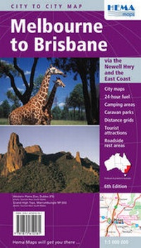 Abbildung von: Melbourne to Brisbane (Newell Hwy) r/v hema - Hema Maps Pty.Ltd