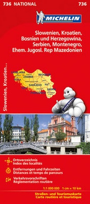 Abbildung von: Michelin Slowenien Montenegro Bosnien Kroatien Serbien - Michelin Editions des Voyages