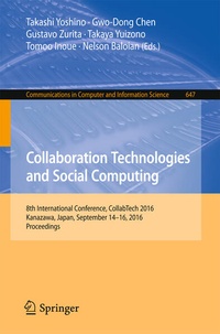 Enlarge image Cover: Collaboration Technologies and Social Computing - Springer