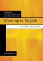 Cover: Meaning in English - Cambridge University Press