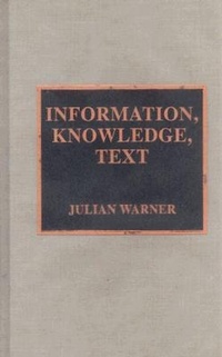 Enlarge image Cover: Information, Knowledge, Text - Scarecrow Press