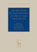 Cover: The Recovery of Maintenance in the EU and Worldwide - Hart Publishing