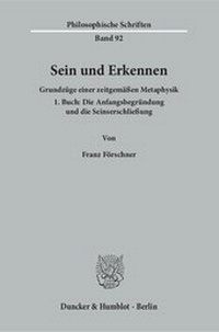 Abbildung von: Sein und Erkennen - fibre