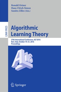 Enlarge image Cover: Algorithmic Learning Theory - Springer