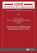 Cover: Translation and Meaning. New Series, Vol. 2, Pt. 2 - Peter Lang Verlag