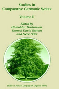 Enlarge image Cover: Studies in Comparative Germanic Syntax - Kluwer Academic Publishers