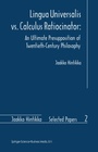 Cover: Lingua Universalis vs. Calculus Ratiocinator: - Springer