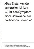 Cover: LOGIK DER UNTERSCHEIDUNG - ZEHN THESEN ZU KUNST UND POLITIK - TEXTEM VERLAG