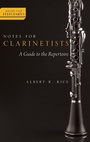 Cover: Notes for Clarinetists - Oxford University Press Inc