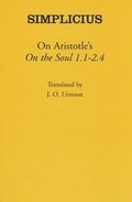 Cover: On Aristotle's "on the Soul 1.1-2.4" - Cornell University Press