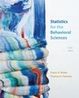 Cover: Statistics for the Behavioral Sciences - Worth Publishers Inc.,U.S.