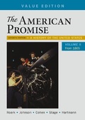 Cover: The American Promise, Volume 2 - Bedford Books