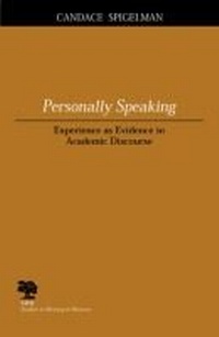 Enlarge image Cover: Personally Speaking - Southern Illinois University Press