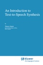 Cover: An Introduction to Text-to-Speech Synthesis - Springer