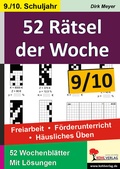 Cover: 52 R&auml;tsel der Woche / Klasse 9-10 - KOHL VERLAG Der Verlag mit dem Baum
