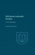 Cover: Old Norse-Icelandic Studies - University of Toronto Press