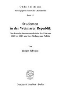 Abbildung von: Studenten in der Weimarer Republik. - Duncker & Humblot